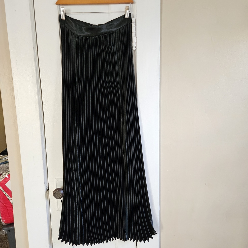 Elegant Black Pleated Skirt